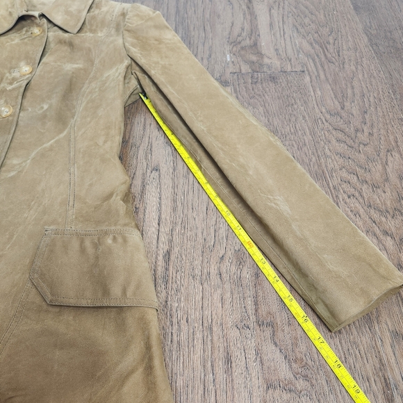 DAVID CARDONA tan nubuck suede trench coat - Picture 12 of 13